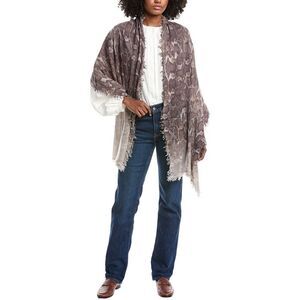 Forte Cashmere Python Print Cashmere Scarf, Brown